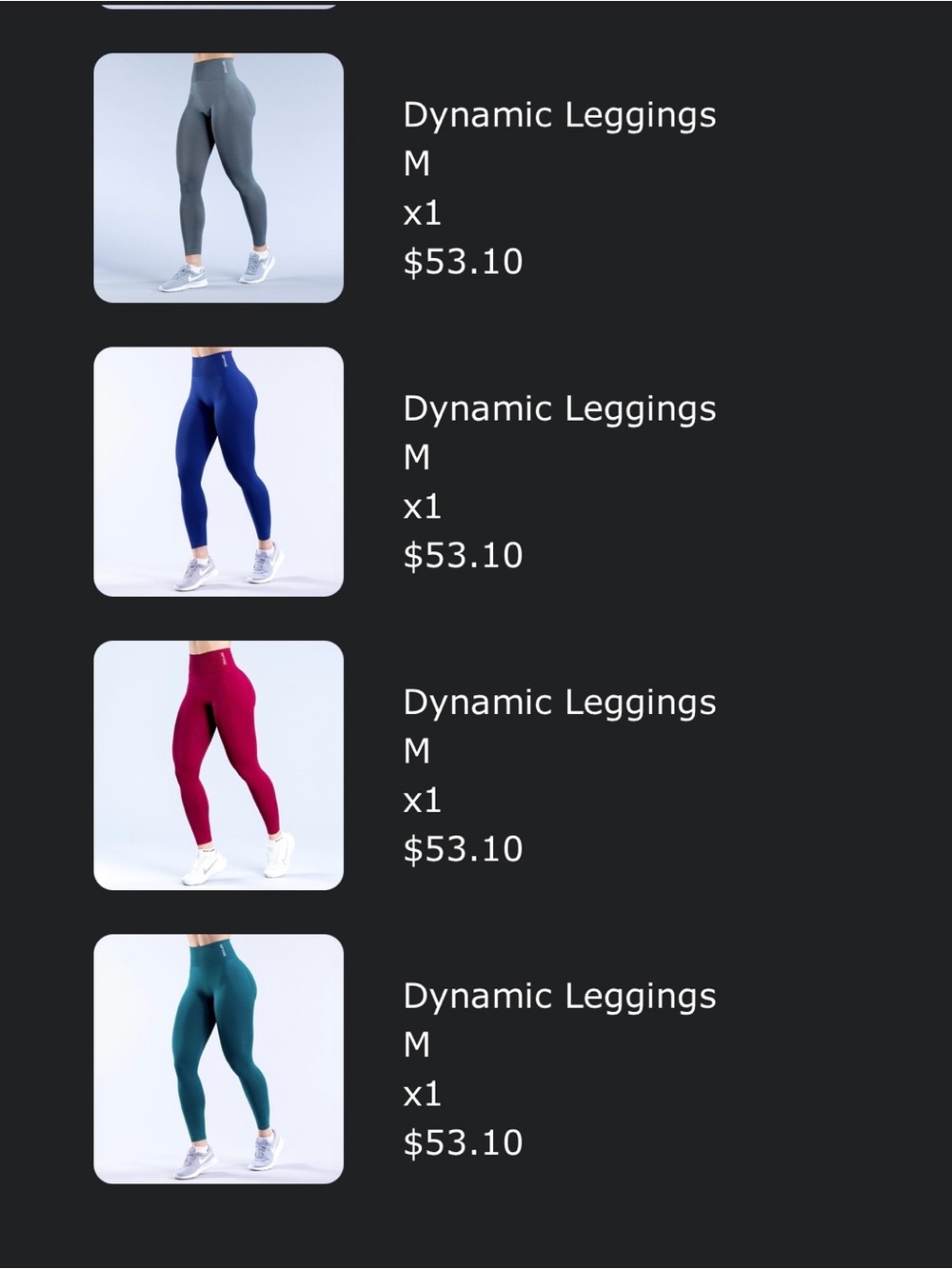 DFYNE leggings and shorts